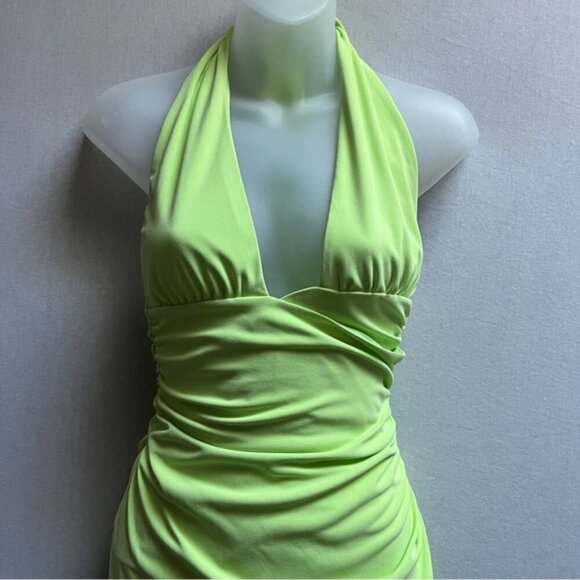 NWT Zara halter ruched midi dress Sz S - Picture 8 of 15